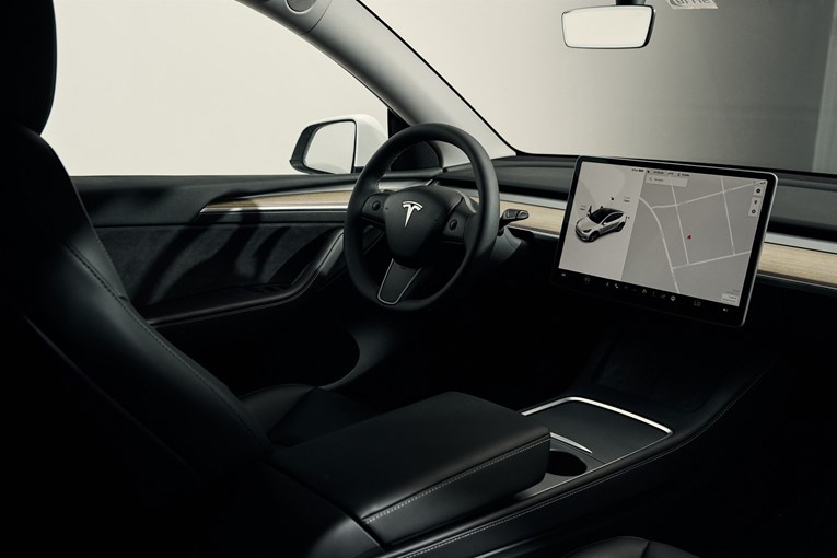 Tesla Model Y cabin and interior.