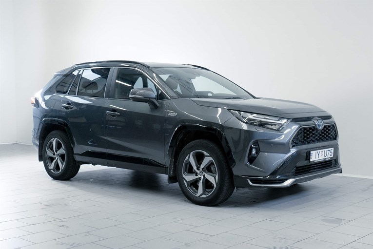 Grey color Toyota Rav4 rental car.